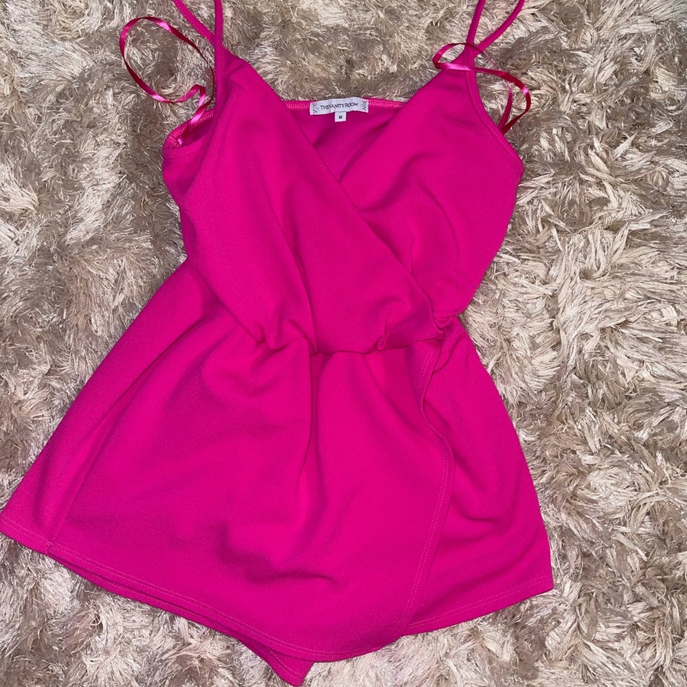 Hot pink romper